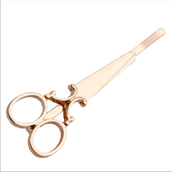 3/$30 Gold Scissor Hair Pin Set of 2 - Picture 3 of 9